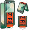 Handyhülle für Samsung Galaxy Z Flip 6 5G Hülle mit Schutzfolie, Dünn Folable Matt Galaxy Z Flip 6 Handy Tasche mit Ring Nylon Strap Handschlaufe Stoßfeste Schutzhülle für Samsung Z Flip6 (Grün)