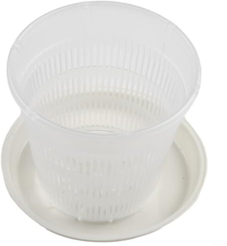 Pot à orchidée transparent contrôlé par les racines avec stomates en plastique respirant pour différentes variétés d'orchidées (11 cm)