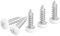 100 PCS White Head Self-Tapping Screws, 304 Stainless Steel Round-Head Phillips Wood Screws for Carpentry (M3×10mm)