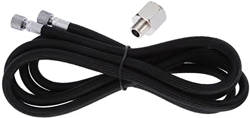 1.8M, Sturdy EVA Braided Airbrush Hose Air Tube with 1/8-1/4 Adaptor Fitting Ends for Air Compressor, Convenient to Install