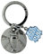 AMBALLCOM, Porte-clés OM UEFA Champions League en métal, Réplique trophée 2D + logo Olympique de Marseille, Accessoire supporter officiel, Cadeau foot fan club officiel