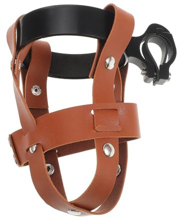 YARNOW Fahrrad-getränkehalter Aus Aluminiumlegierung Wasserflaschenhalter Mit Pu-Netz Retro-Design Sicherer Halt Für Lange Touren Leicht Und Robust Einsetzbar Für Outdoor-aktivitäten