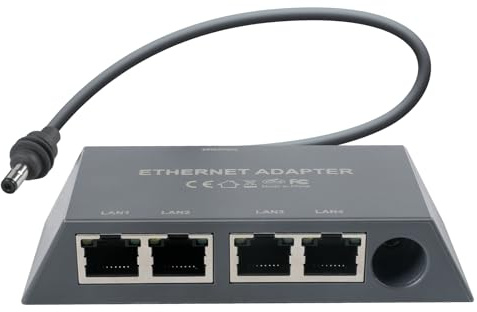 Adattatore Starlink Gen 3/Mini Ethernet a 4 porte per rete esterna cablata, adattatore Ethernet Starlink da 1 a 4 interfaccia RJ45, 4 dispositivi collegati in rete contemporaneamente
