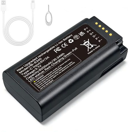 OHZHAO 2026 Upgrade Verbesserter 8200mAh-E340 Akku, Ersatzakku für eufy Security Video Doorbell E340, wiederaufladbarer Lithium-Ionen-Backup-Akku mit Typ-C-Ladekabel