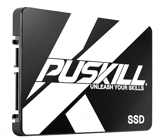 PUSKILL 1TB 2.5 SATA III Internal Solid State Drive, Up to 560MB/s Read & 530MB/s Write, 6Gb/s High-Speed SSD for PC Laptop Desktop Storage Upgrade, 3D NAND