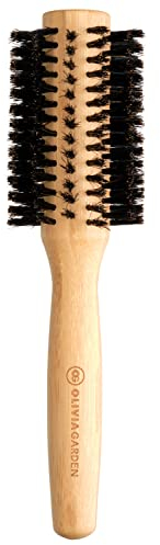 Olivia Garden Healthy Hair Bambus Haar-Rundbürste 100% Boar HH-B30, 30 mm, mit reinen Wildschweinborsten