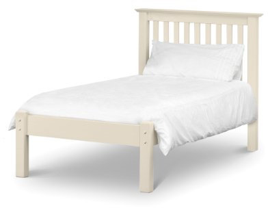 Julian Bowen Barcelona Low Foot End Bed, Stone White, Double