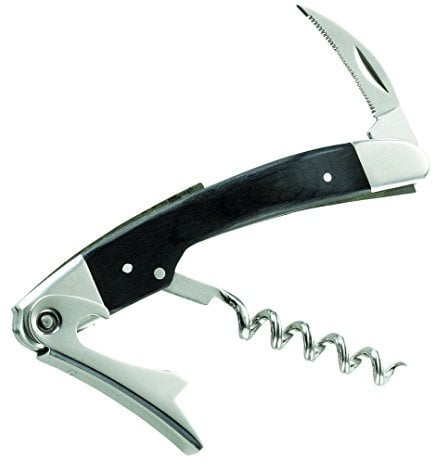 Herbertz Sommelier Kellnermesser, Pakkaholz-Schalen Messer, grau, M