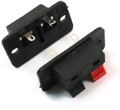 sourcing map 2Pcs Push Typ Lautsprecher Terminals Leiterplatte Verbinder 38x19mm 2Pin WP2-3B de de