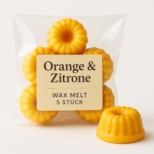 Duftwachs Orange & Zitrone | 5er Set Duftkerzen | Duftmelt