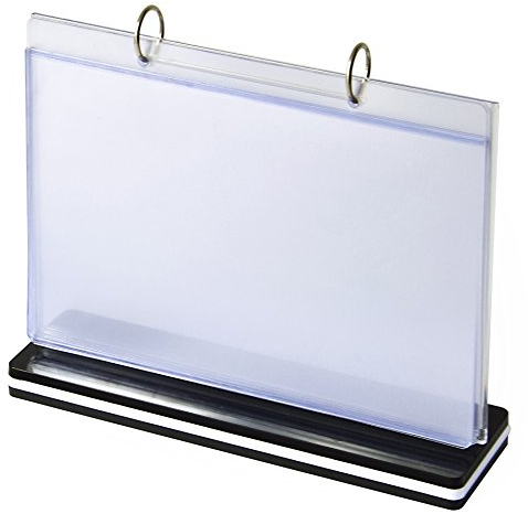 FALAMBI Tischaufsteller, 6-fach Werbeaufsteller, DIN A4 DIN A5, Acryl beidseitig nutzbar (A5_quer)