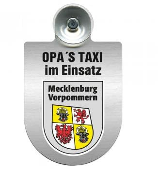 Einsatzschild Windschutzscheibe incl. Saugnapf - Opas Taxi im Einsatz - 309723 - incl. Regionen nach Wahl Farbe Region Mecklenburg-Vorpommern