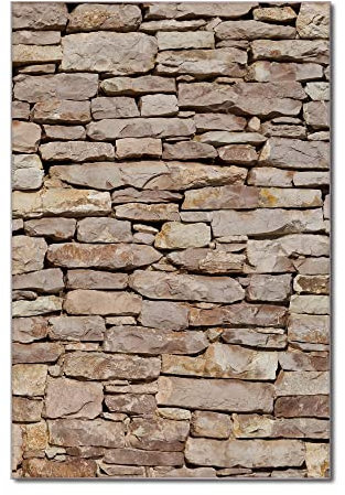 banjado Glas Magnettafel 40x60cm / Magnetwand Glas/Magnetpinnwand als Memoboard Glas/Pinnwand Magnettafel Küche, Büro, Kinderzimmer inkl. 4 Magnete & Montageset - Stadtmauer