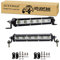 AUXTINGS 2 Pieces 7 inch 30W Ultra Slim Single Row LED Light Bar Flood Beam with Mounting Bracket For Off road Ranger ATV UTV SUV