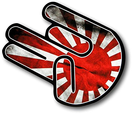 Vinyl Stickers JDM Japan Japanisch Flagge Shocker Hand Aufkleber