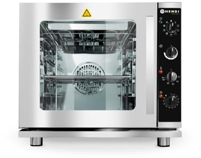 HENDI Kombidämpfer, mit Grill, Heißluft- mit Dampfbackofen, Inkl. 1 Rost GN 2/3, Temperatur bis 280°C, 4x GN 2/3, 230V, 3000W, 620x555x(H)585mm, Edelstahl