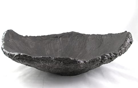 Bonsaischale Bogenschale Balkondeko Blumenschale Pflanzschale oval anthrazit 47x30x14cm (06223)