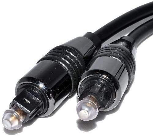 REALMAX® Toslink Cable 1m 2m 3m 4m 5m 10m Digital Optical audio Gold Premium Quality supports all Toslink enabled devices and gadgets (2m Toslink Cable, Black)
