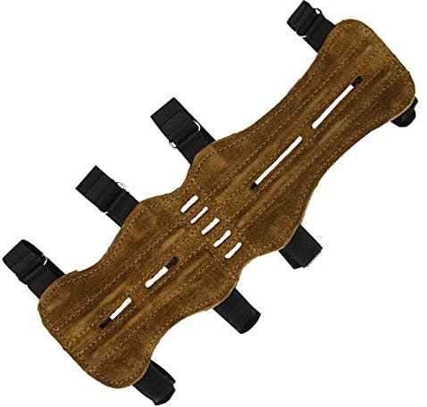 elToro Wild Colorz Max - Armschutz; Robustes Wildleder und attraktive Farben, hoher beim Bogenschießen, idealer Schutz (Braun)