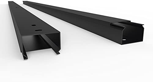 SCOS Smartcosat Kabelkanal, 30x20 mm, 1x2 m, Schwarz, Bodenlochung | PVC, UV-beständig, Innen & Außen, 1 Stange à 2 m, Made in Germany