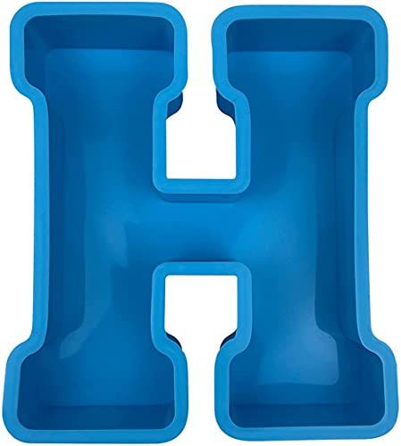 Cmeilau Grand Moule en résine époxy Alphabet - Silicone pour Lettres anglaises, moules de Moulage 3D A à Z décoration la fête d'anniversaire, (LLHG69032)