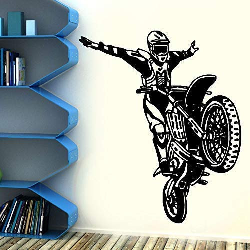 Wandtattoo Motocross Motorrad Dekoration Wandbild Vinyl Aufkleber Wasserdichte Aufkleber 50X63Cm