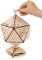 EWA Eco-Wood-Art - 3D-Holzpuzzle für Jugendliche und Erwachsene - Icosahedraler Globus - DIY-Bausatz, Selbstmontage, kein Kleber erforderlich - 97 Stück