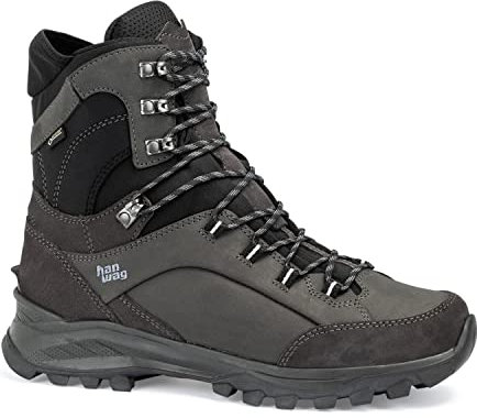 Hanwag M Banks Snow GTX Grau-Schwarz - Gore-Tex Komfortabler wasserdichter Herren Gore-Tex Wanderstiefel, Größe EU 42