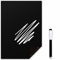 TMS Magnetic Whiteboard for Fridge | Kitchen White Board with Dry Wipe Pen for Memos, Notes or Reminders | use as Notice Board, Weekly Meal Planner or to Do List (Black, A4 (30 x 21cm))