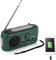 Radio Solar de Cuerda, Radio de Manivela Am/FM con Linterna LED Cargador de Teléfono de Emergencia para el Hogar Y Acampar Al Aire Libre, Senderismo