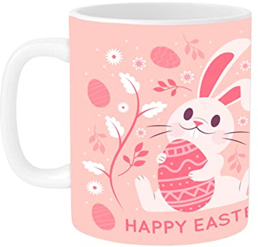 Easter Day Coffee Mug, Egg Decor, Easter Gift Ideas - Gift for Family Friends Present for Bunny Lovers (Design - 05)