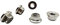 RISON Titanium Mutter Titan Flansch Vollmetall Kontermutter M10x1.25mm Titan Kettenradmutter GR5 Sicherungsmutter Titanlegierungurfarbe 6AL4V Titanflansch-Sicherungsmutter 5 Stück
