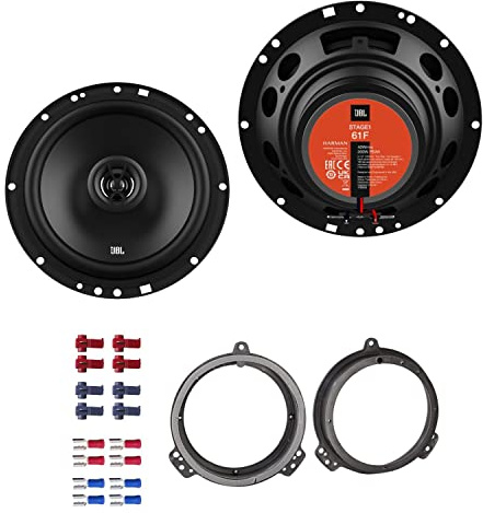 JBL Stage1 61F Lautsprecher mit Einbauset passend für Mercedes E-Klasse Limo (W211) ab 2003 Türen vorne/hinten 400 W 165mm 2 Wege Koax