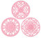 Extra Thick Silicone Trivet Mat for Dishes, Pots and Pans, Pot Holder, Hot Pad to Protect Table and Countertop, Kitchen Decor and Accessories, Pink, Set of 3