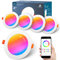 LED Einbaustrahler 230V RGB, LED Spots RGBW Farbwechsel 10W, Deckenspots Flach Bunt 95-110mm Lochmass 4er Set, LED Einbauspots Dimmbar Smart APP Gesteuert Weiß, IP44 Einbauleuchten Bluetooth, DUSKTEC