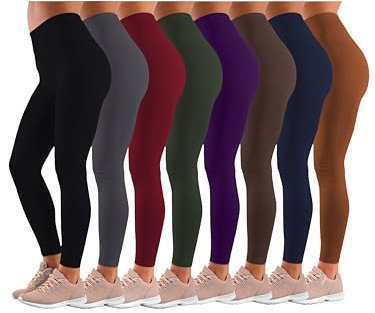 Love My Fashions® Women's 6 Pack Super Soft High Waisted Elasticated Tummy Control Winter Warm Thick Fleece Lined Seamless Full-Length Leggings for Workout & Running