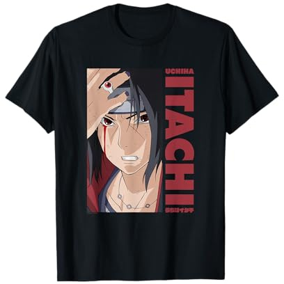 Naruto Shippuden Itachi Block und Name T-Shirt