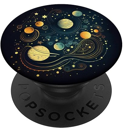 Space Planets and Stars Design PopSockets Klebender PopGrip