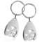 com-four® 2x porte-clés feuille de trèfle dans le panier puce, pendentif feuille de trèfle avec puce amovible pour le panier (2 pièces - feuille de trèfle)