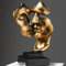 CHSG Silence is Gold Denker-Statue, Abstrakte Gesichtsstatuen, Moderne Und Einfache Kunstharz-Dinge, Kreative, Figur Skulpturen Für Zuhause, Arbeitszimmer, Klavierdekoration Für Bibliothek Wohnzimmer
