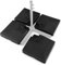 COSTWAY Lot de 4 Dalle Parasol Déporté, Lestage Poids Parasol Carré en HDPE à Remplir 20L d'eau ou 27Kg de Sable, Base pour Parasol avec Poignée, Rond, Protection UV, 102 x 102 x 12 cm