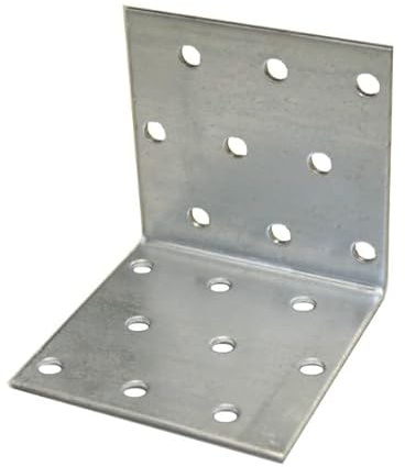 Lochplattenwinkel 80 x 80 x 60 mm Stahl feuerverzinkt 10 Stk- Winkel Winkelverbinder Balkenverbinder Verbinder