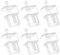 6 unidades de malla para filtro de acuario, soporte de montaje multifuncional, transparente, acrílico, cubierta de cristal, clip de soporte, soporte para tapa de cristal para acuario, clip