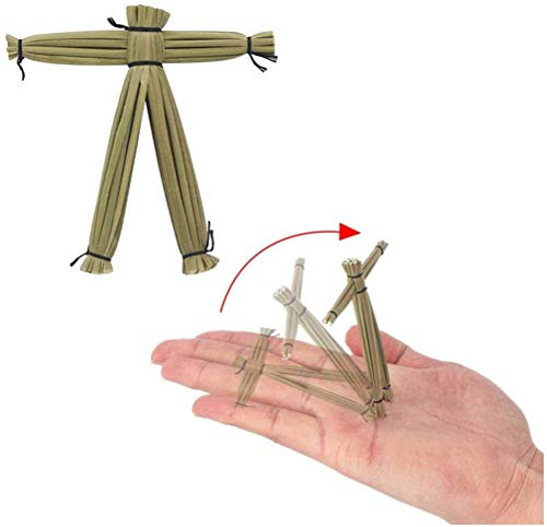 Ozgkee Halloween-Voodoo-Puppen, Gruselige Magische Vogelscheuchen-Puppe, Nahaufnahme, Tricks, Lustige Bühnenkomödie, Erstaunliches Spielzeug für Streichspielzeug (Grün)