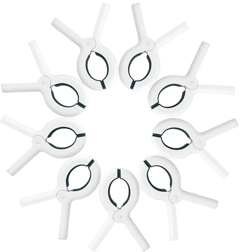 Pince à Linge Plastique Pince pour Serviette de Plage Grosse Pinces Coupe-Vent pour Serviettes Quilt Vêtement Couettes Draps Tapis Nappe 9 Pièces