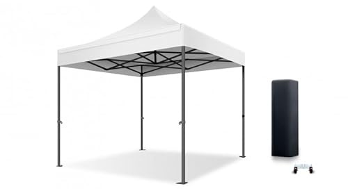 ACTIEXPRESS Barnum, Tonnelle Professionnelle 3X3, 3X4,5, 3X6 - Structure en Fibres de Verre 55mm - Toit 450g/m² (Blanc, 3X3)