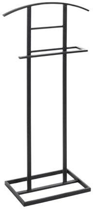 möbelando Herrendiener >23592< in schwarz, Metall - 45x101x26cm (BxHxT)