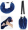 GMXJGZ Travel Pillow Neck Pillow Neck Pillow Travel Nackenkissen Befüllbar Befüllbares Nackenkissen Reise Nackenkissen Zum Befüllen Verwandelbarer Gepäckkissenbezug Nachfüllbar Multifunktional (Blau)