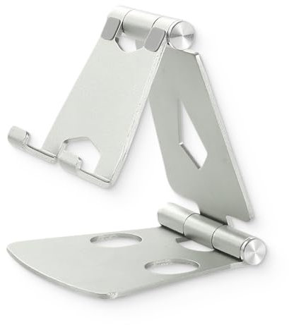 Soporte Móvil Mesa Plegable, Soporte Teléfono Mesa, Soporte Dock Base Escritorio para Teléfono Compatible con iPhone 14 13 12 11 X 8, Samsung, Huawei, Xiaomi Redmi y Otro Smartphone