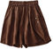 HOOUDO Sale Angebote Blitzangebote Sommer-Damen-Shorts Mit Lockerem, Geradem Lauf Und Hoher Taille, Schlanker, Einfarbiger Farbe Shorts Lederoptik Damen Kurzer Hosenrock Jeans Damen Hosenrock